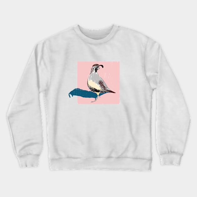 Quail Crewneck Sweatshirt by Sophie Lucido Johnson